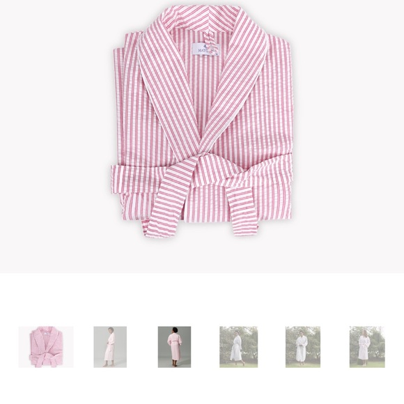 Matouk Women's Striped Robes in PINK and 1 in blue! - Picture 7 of 10